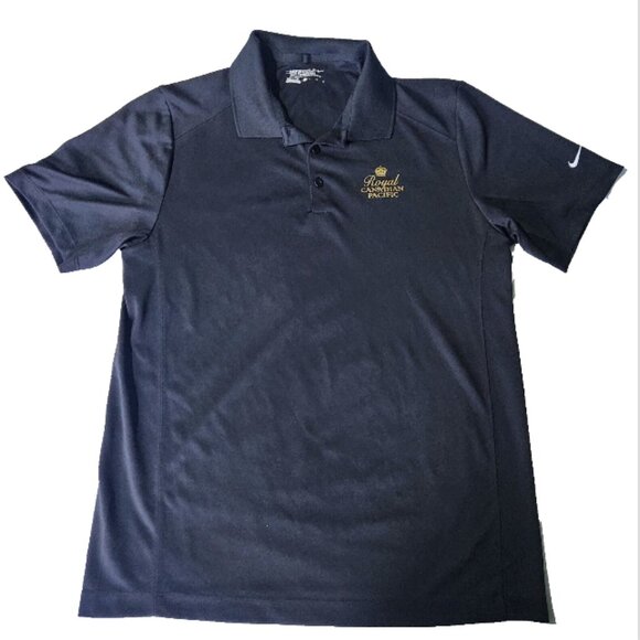 Nike Golf Polo Shirt Mens Large Royal Canadian Pacific Logo Tour Performance - Picture 1 of 8